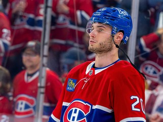 Juraj Slafkovský pred šiestym zápasom 1. kola play-off NHL Montreal Canadiens - Tampa Bay.