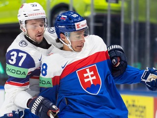 Markus Vikingstad a Martin Chromiak počas zápasu Slov