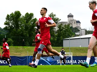 Na snímke hráči AS Trenčín počas tréningu v rámci letnej prípravy futbalistov.
