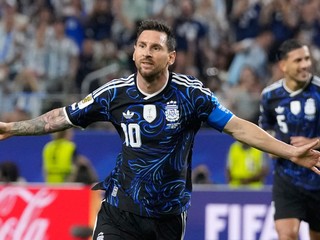 Lionel Messi oslavuje gól do siete Jordánska na MS vo futbale 2026.