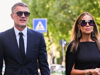 Paolo Maldini so svojou manželkou Adrianou Fossou.