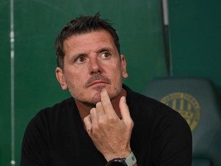 Tréner Balázs Borbély z Ferencvárosu Budapešť pred začiatkom zápasu 3. predkola Európskej ligy Ferencváros Budapešť - Górnik Zabrze.