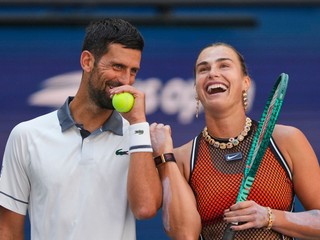 Novak Djokovič a Aryna Sabalenková. 