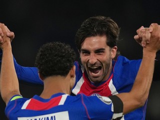 Ferran Torres oslavuje gól.