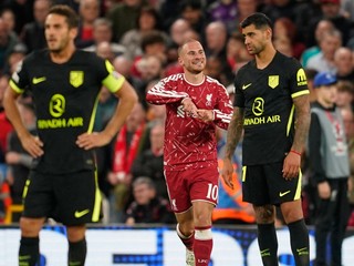 Fotka zo zápasu Liverpool - Atlético Madrid.