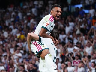 Kylian Mbappé oslavuje gól.