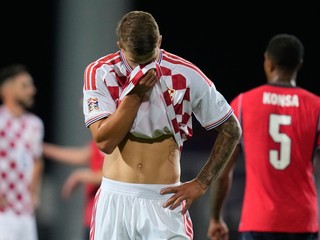 Chorvátsky futbalista Luka Vusković počas zápasu Chorvátsko - Anglicko 0:7 v Lige národov.