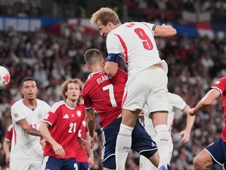 Fotka zo zápasu Anglicko - Česko.