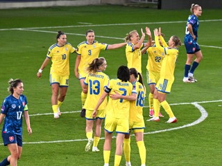Gólová radosť futbalistiek Ukrajiny.
