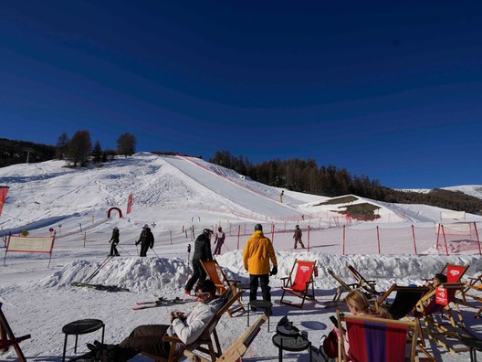 Pohľad na trať Carosello 3000, ktorá bude dejiskom v akrobatickom lyžovaní počas ZOH.