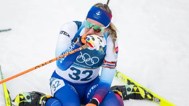 Paulína Bátovská Fialková v cieli vytrvalostných pretekov na ZOH 2026