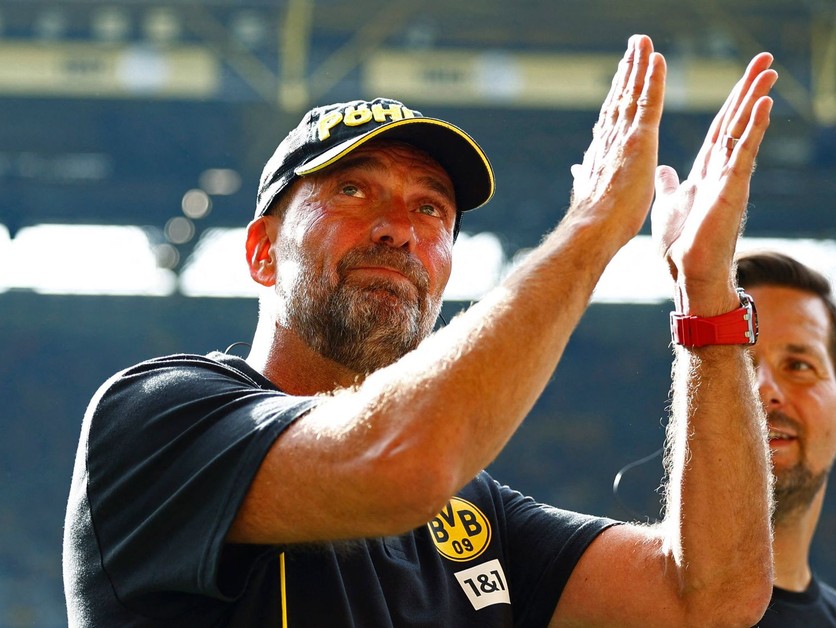 Tréner Jürgen Klopp.