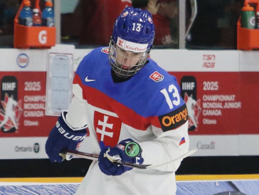 Tobias Tomik na MS hráčov do 20 rokov 2025. 