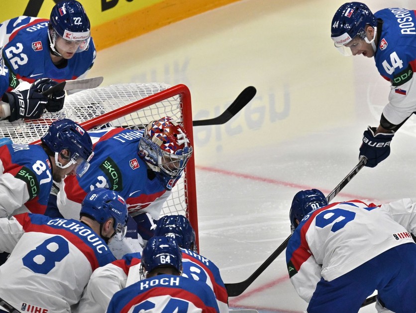 Slovenskí hokejisti pred zápasom Slovensko - Rakúsko v skupine A na MS v hokeji 2025.