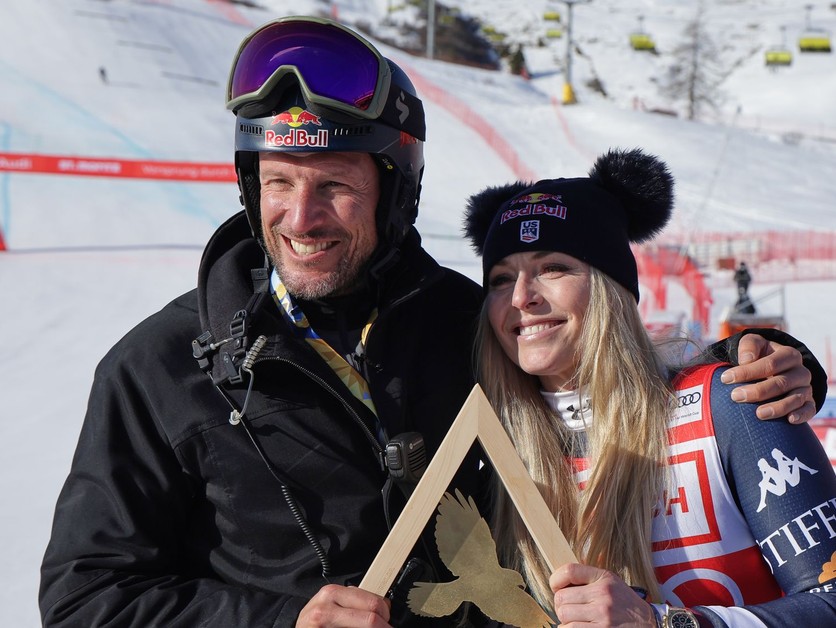 Americká lyžiarka Lindsey Vonnová a jej Aksel Lund Svindal.