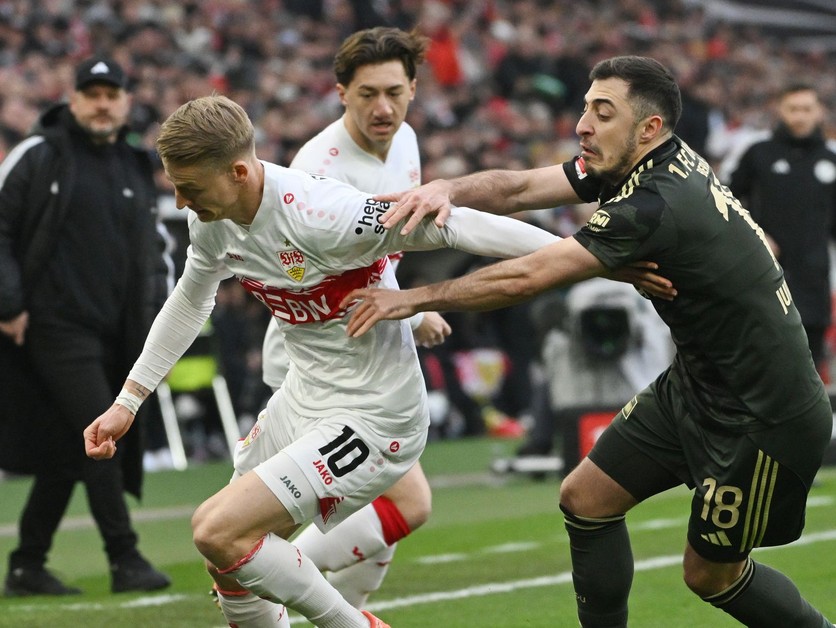 Fotka zo zápasu VfB Stuttgart - Union Berlín.