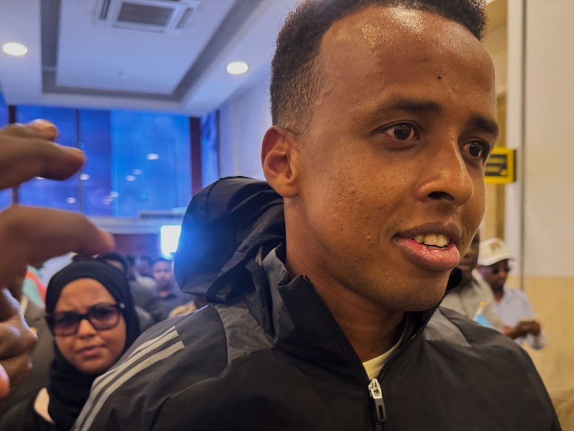 Na snímke somálsky futbalový rozhodca Omar Artan.