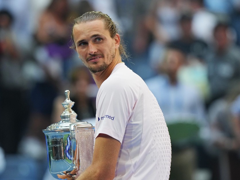 Alexander Zverev oslavuje víťazstvo vo finále US Open 2026.