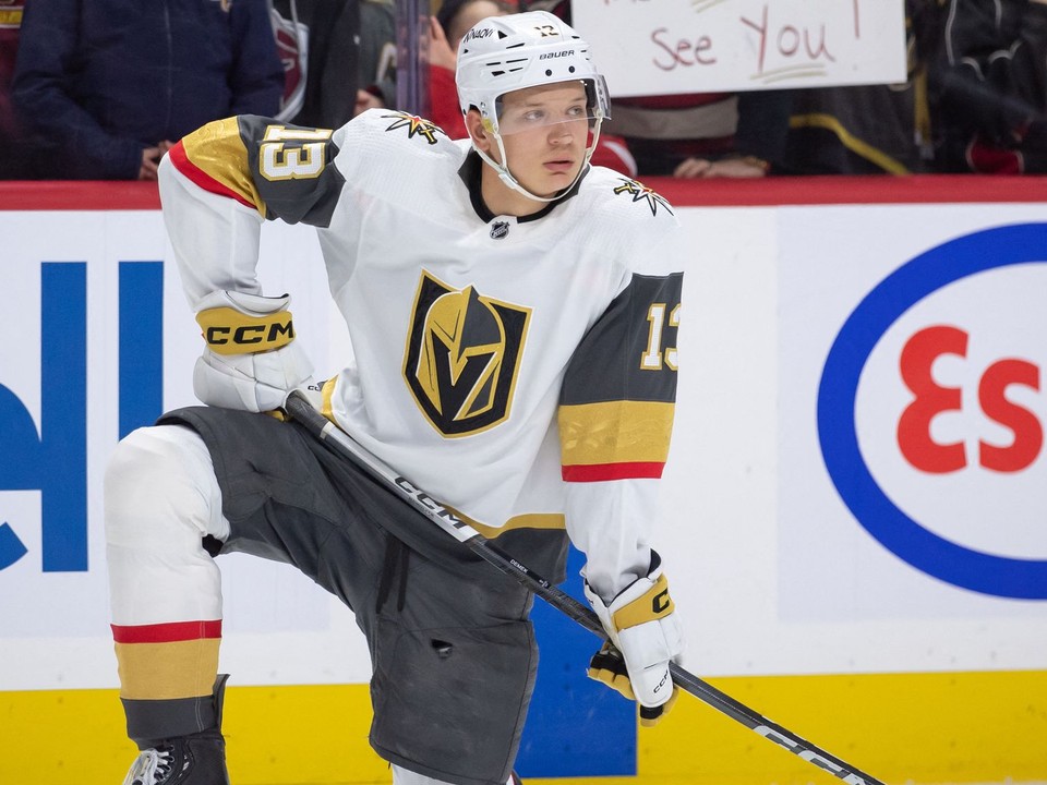 Jakub Demek v drese Vegas Golden Knights