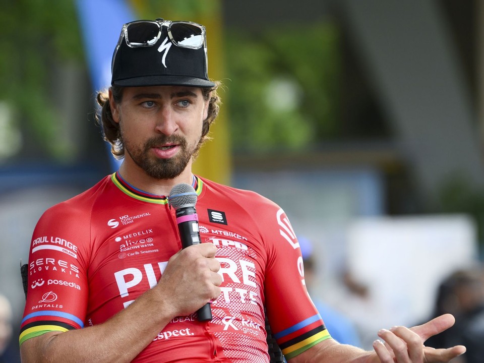 Slovenský cyklista Peter Sagan z tímu Pierre Baguette.