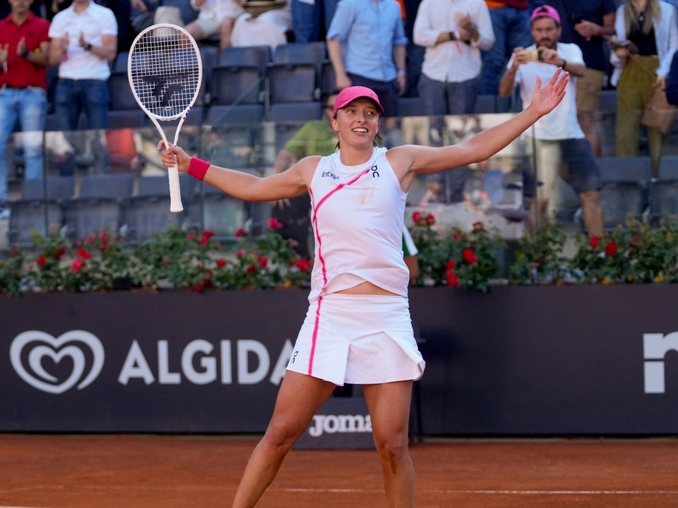 Iga Swiateková na turnaji WTA v Ríme 2024.