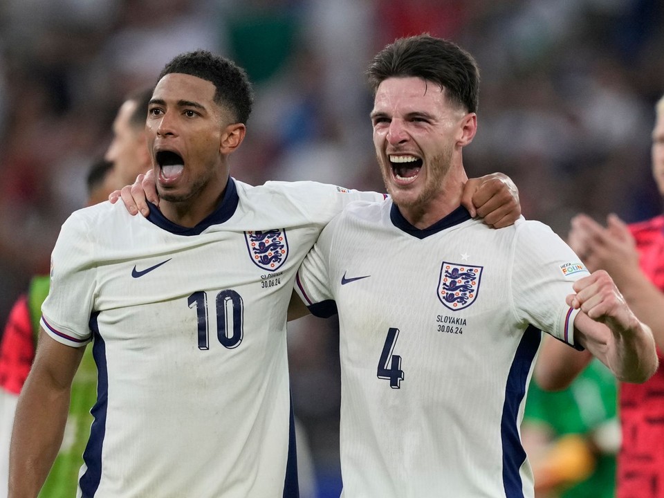 Jude Bellingham a Declan Rice.