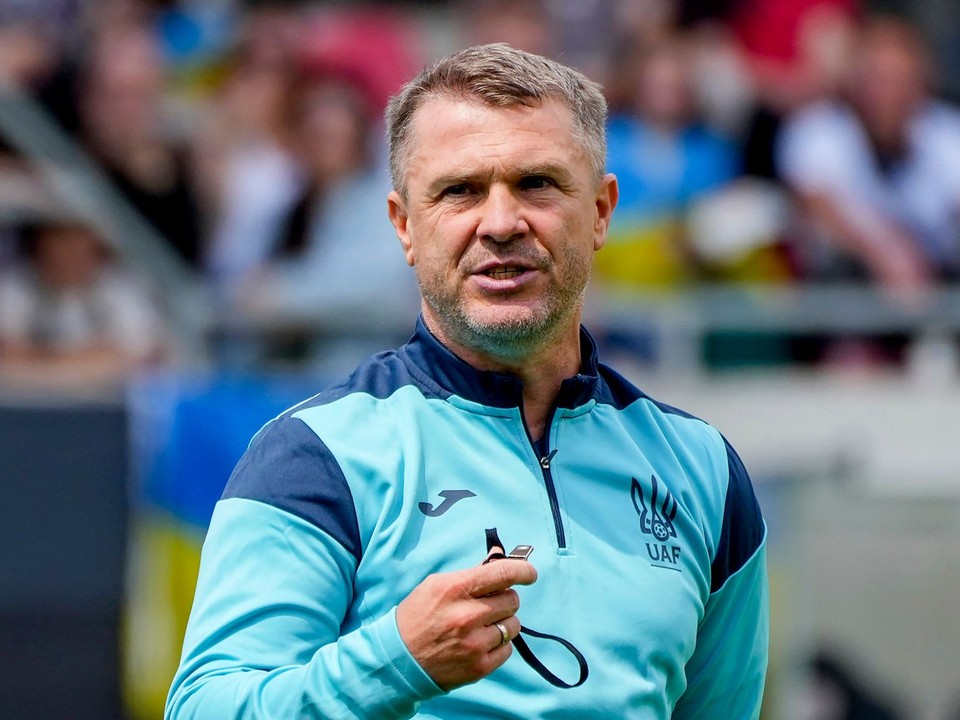 Na snímke tréner ukrajinskej futbalovej reprezentácie Serhij Rebrov.