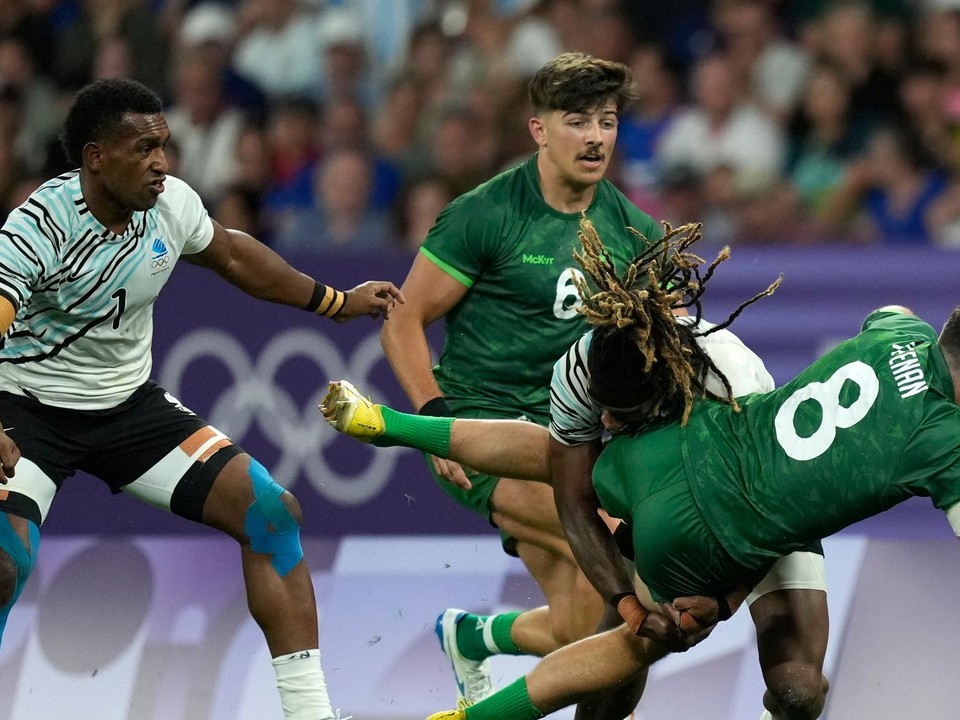 Fotka zo zápasu Fidži - Írsko.
