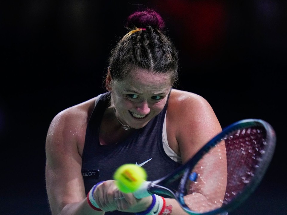 Viktória Hrunčáková počas finále Pohára Billie Jean Kingovej. 