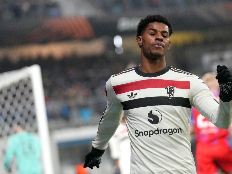 Marcus Rashford v drese Manchesteru United.