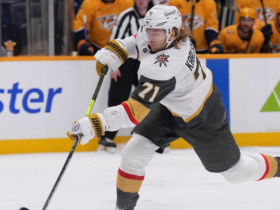 William Karlsson v drese Vegas Golden Knights.