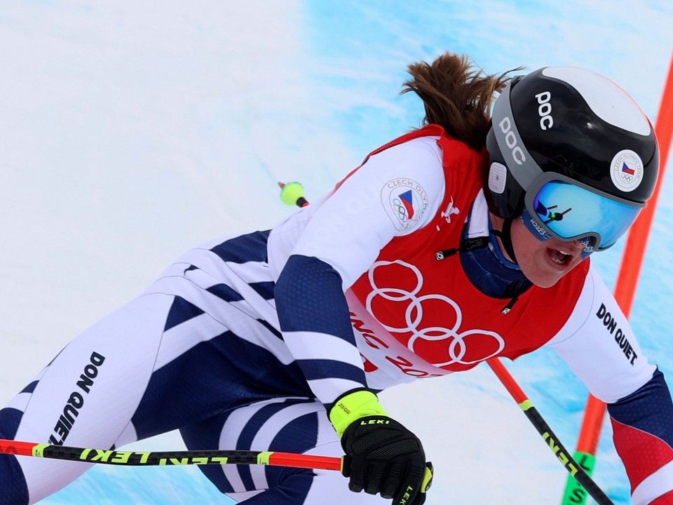 Česká lyžiarka Tereza Nová počas zimnej olympiády v Pekingu 2022.