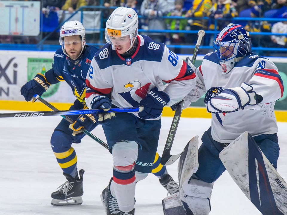 Fotka zo zápasu HK Spišská Nová Ves - HC Slovan Bratislava.