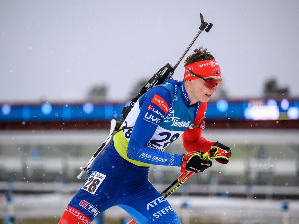 Jakub Borguľa na MS juniorov a kadetov v biatlone 2025.