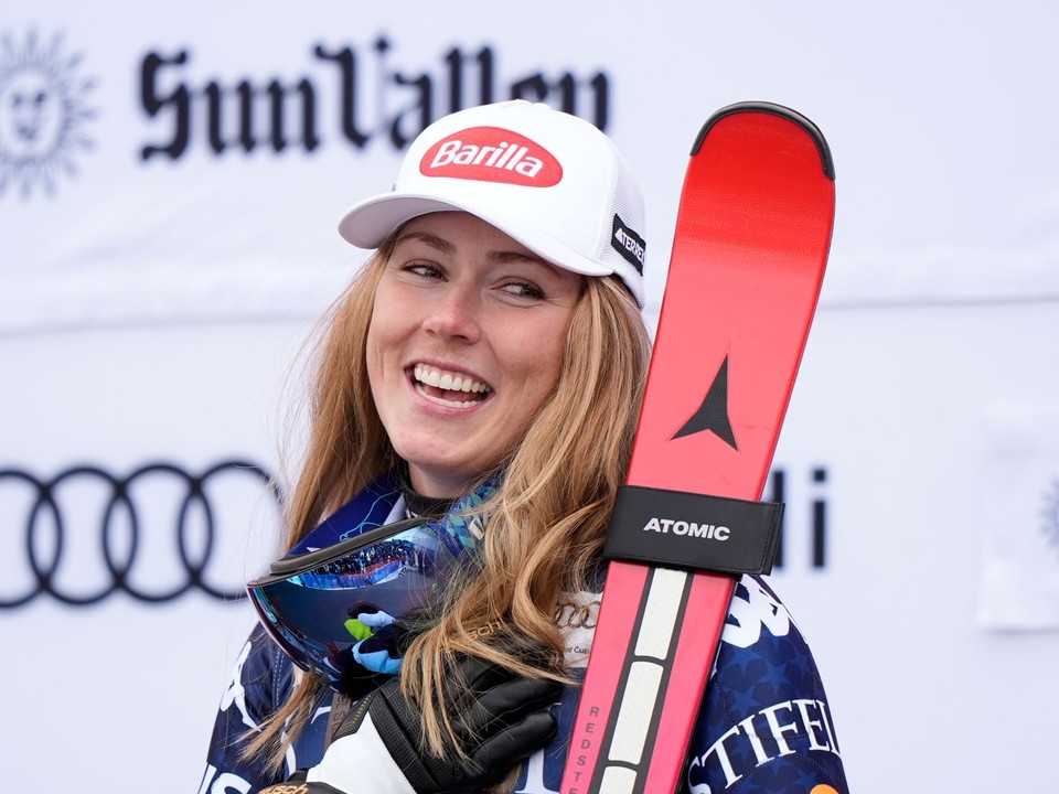 Americká lyžiarka Mikaela Shiffrinová. 