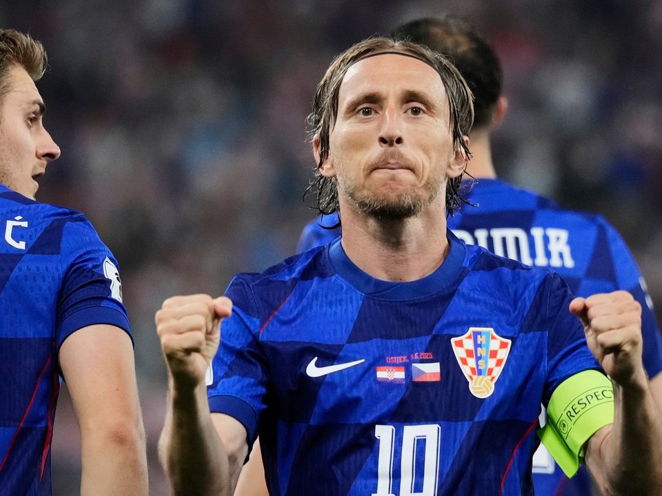Luka Modrič v drese Chorvátska.