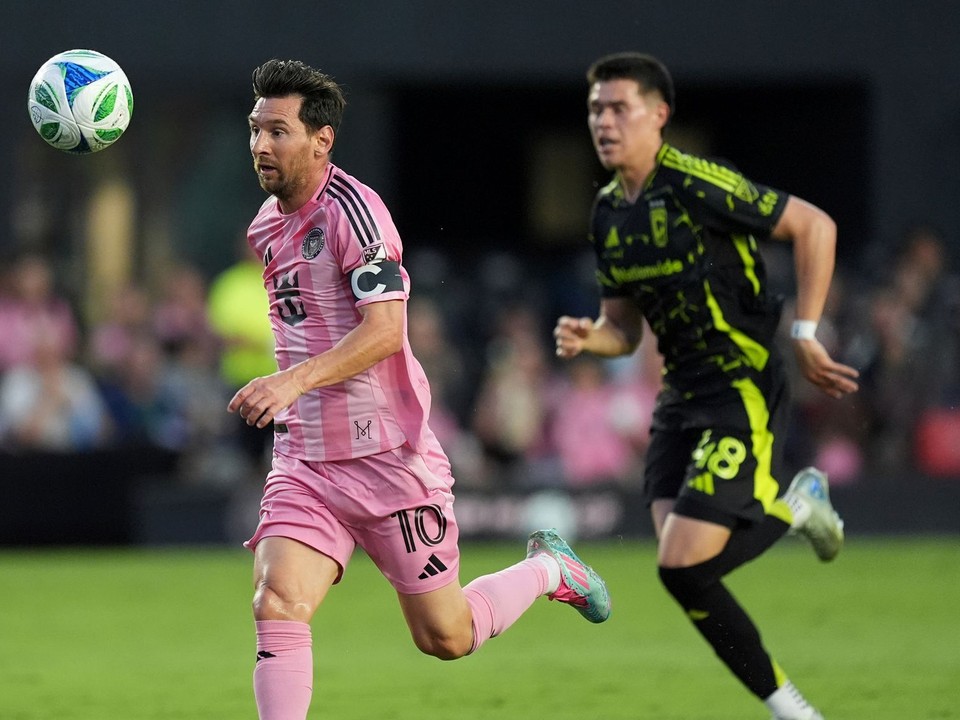 Kapitán Interu Miami Lionel Messi v zápase proti Columbusu.