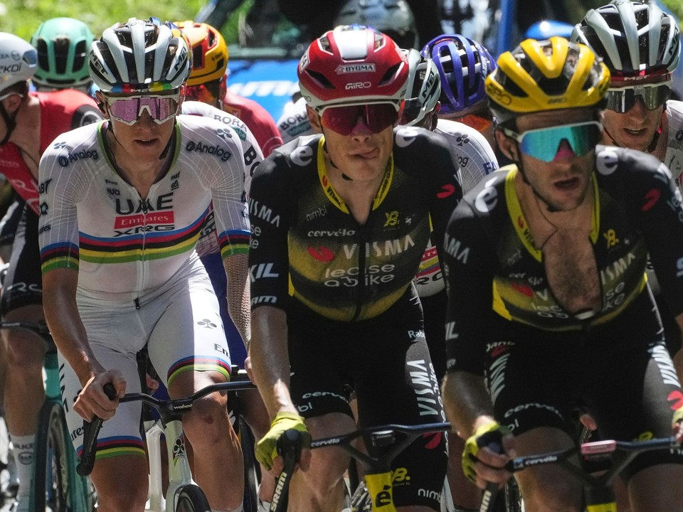 Pelotón na Tour de France. 