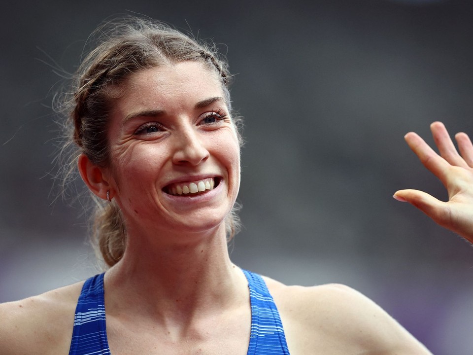 Slovenská atlétka Emma Zapletalová počas MS v Tokiu 2025. 