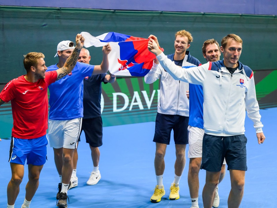 Na snímke slovenský daviscupový tím.