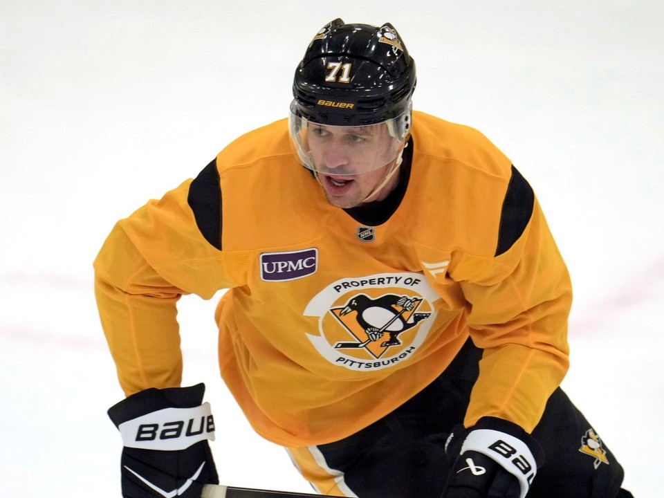 Jevgenij Malkin v drese Pittsburghu Penguins.