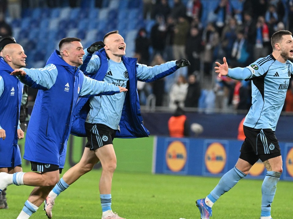 Futbalisti Slovana Bratislava.