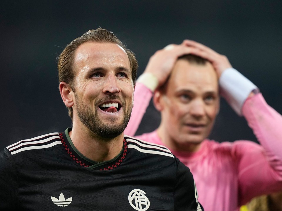 Harry Kane a Manuel Neuer.