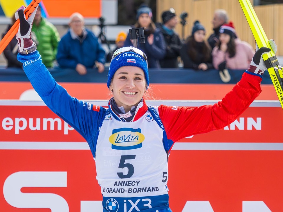 Paulína Bátovská Fialková po stíhacích pretekoch Svetového pohára v Annecy - Le Grand-Bornand.