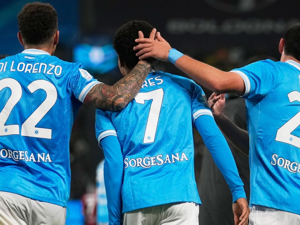 David Neres so spoluhráčmi z SSC Neapol.