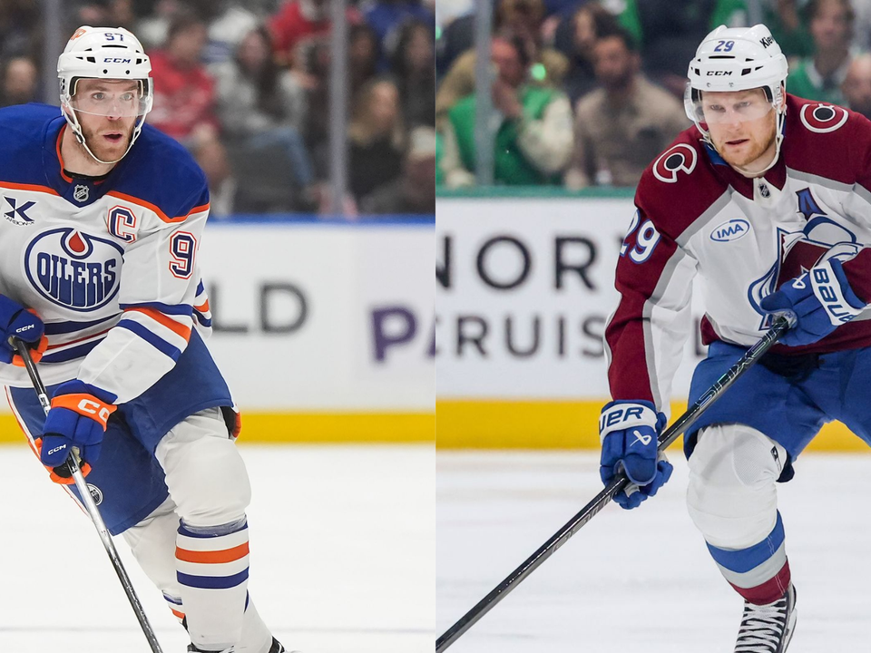 Connor McDavid a Nathan MacKinnon.