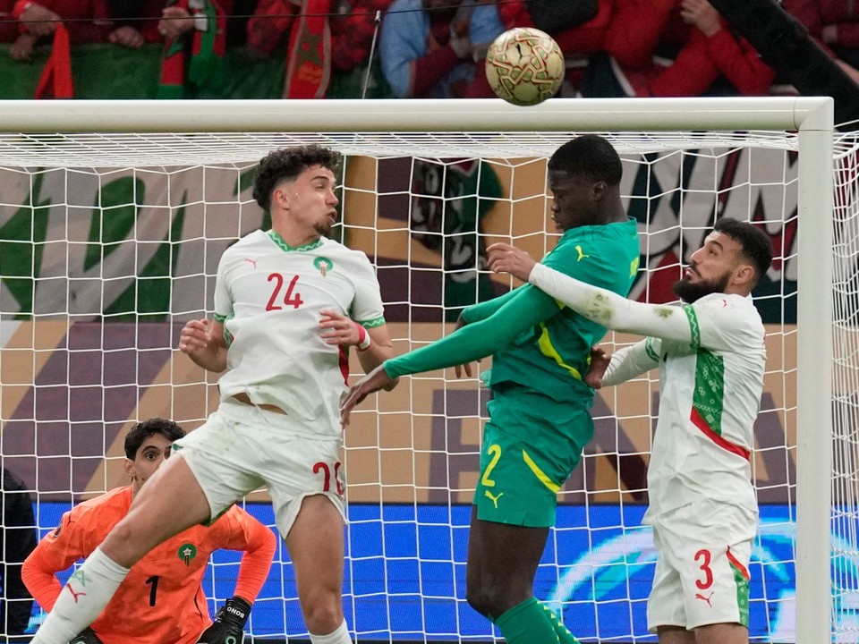 Momentka z finále medzi Marokom a Senegalom.