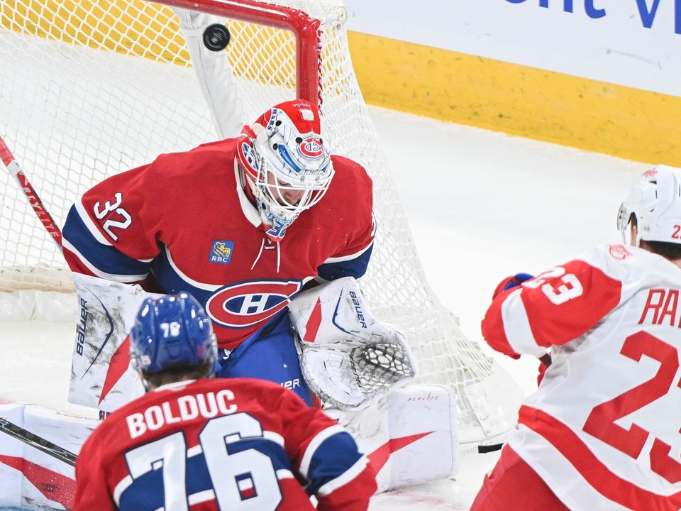 Jacob Fowler počas zápasu Montreal - Detroit.