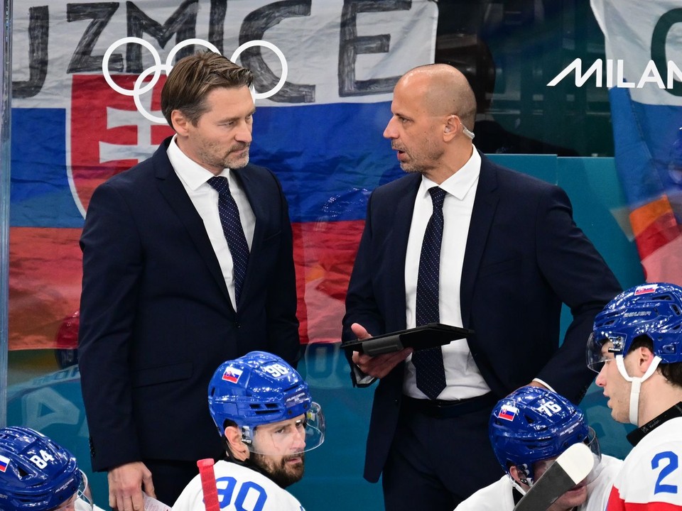 Vladimír Országh počas zápasu Slovensko - USA na ZOH 2026.