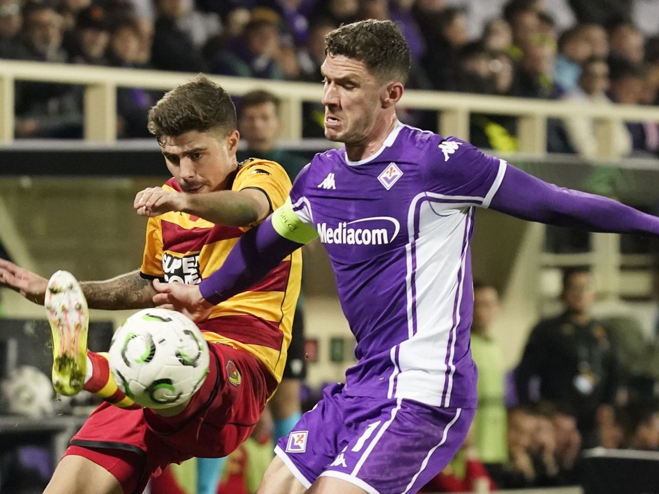 Momentka zo zápasu Fiorentina - Jagiellonia v Európskej lige.